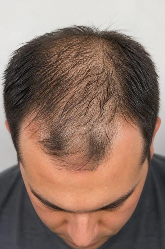 Telogenes Effluvium: diffuser nicht-vernarbender Haarausfall (35-jährige(r) Patient)